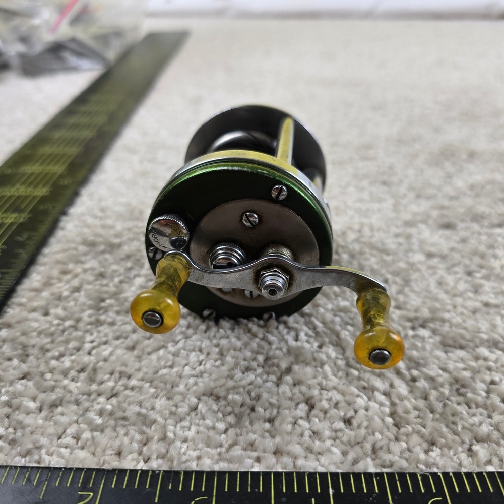 Shakespeare Marhoff 1964 Baitcasting Reel Silver Green Model GE Vintage USA - Picture 4 of 6